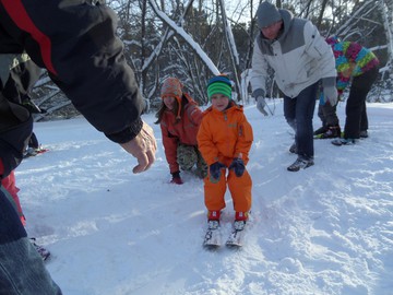 Первый спуск на лыжах